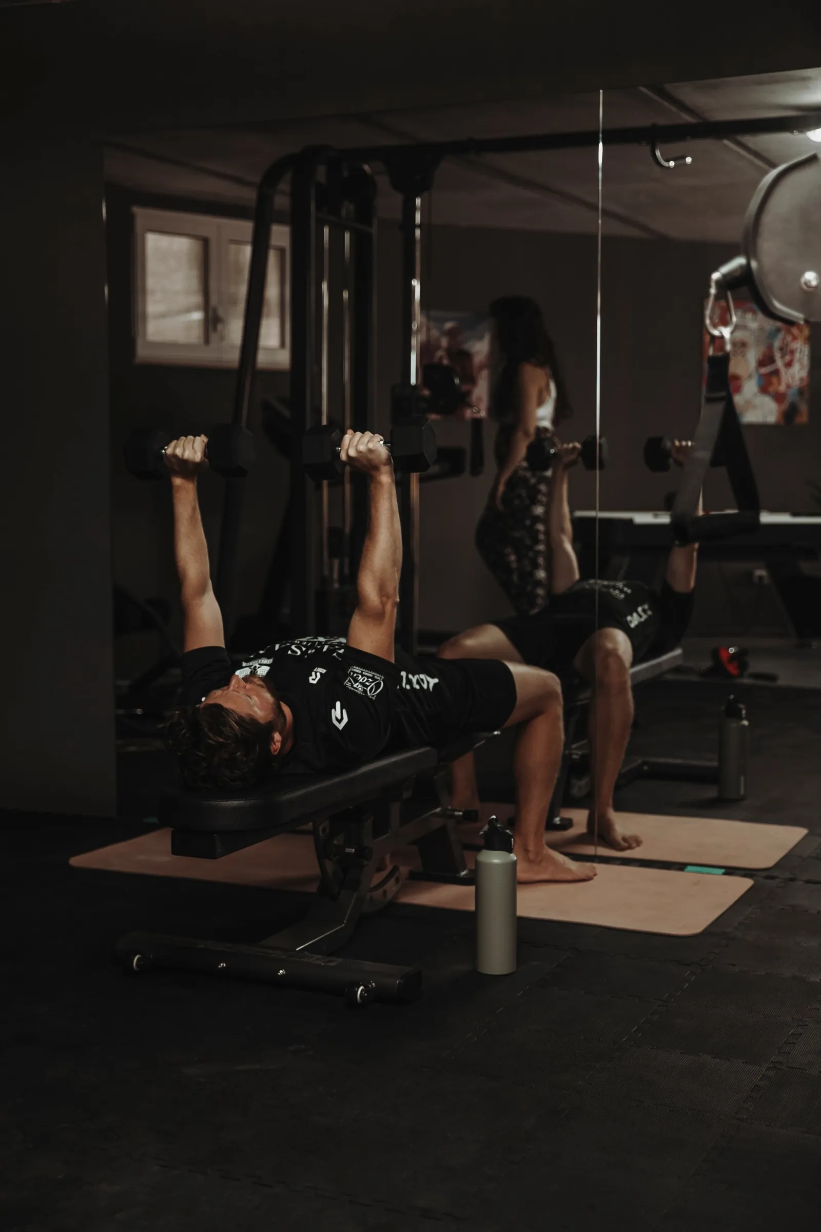 Guests training in the indoor gym